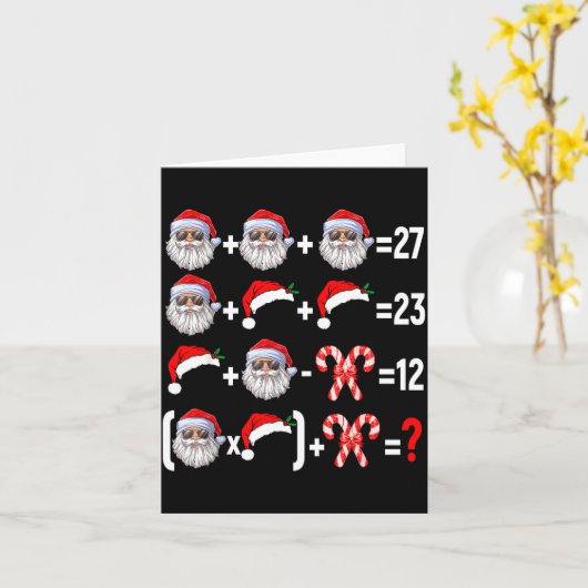 Funny 67 Meme Santa Christmas Tree Math Teacher Xm Kaart (Gele Bloem)