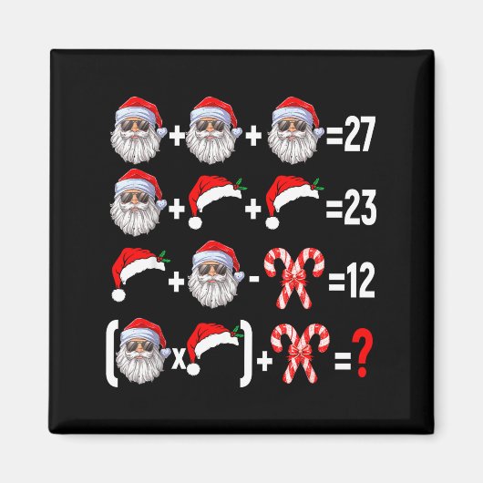 Funny 67 Meme Santa Christmas Tree Math Teacher Xm Magneet (Voorkant)