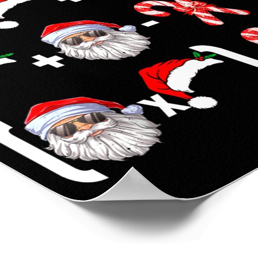 Funny 67 Meme Santa Christmas Tree Math Teacher Xm Poster (Hoek)