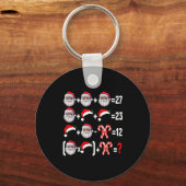 Funny 67 Meme Santa Christmas Tree Math Teacher Xm Sleutelhanger (Voorkant)