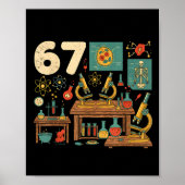 Funny 67 Meme Science Teacher Students Six Seven M Poster (Voorkant)