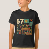 Funny 67 Meme Science Teacher Students Six Seven M T-shirt (Voorkant)