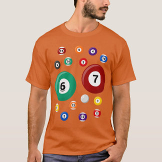 Funny 67 Meme Si Seven Pool Ball Billiard Lover Ge T-shirt