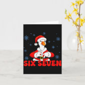 Funny 67 Meme Silly Goose Christmas 67 Meme Xmas B Kaart (Gele Bloem)