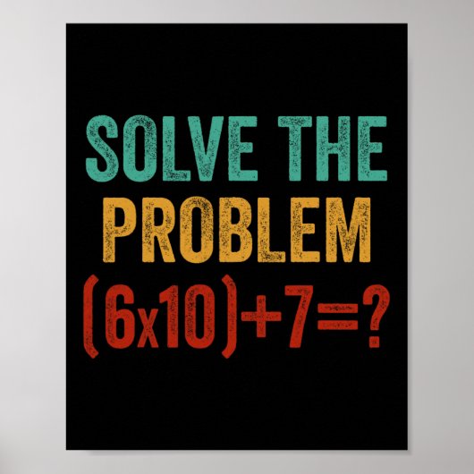 Funny 67 Meme Six Seven 6 7 Math Teacher Men Women Poster (Voorkant)