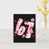 Funny 67 Meme Six Seven 6 7 Valentine Hearts Kaart (Gele Bloem)