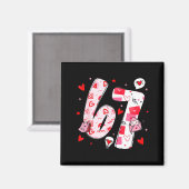 Funny 67 Meme Six Seven 6 7 Valentine Hearts  Magneet (Voorkant / Achterkant)