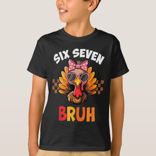 Funny 67 Meme Six Seven Bruh Aesthetic  T-shirt (Voorkant)