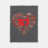 Funny 67 Meme Six Seven Heart Matching Couples Val Fleece Deken (Voorkant)