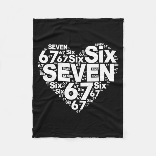 Funny 67 Meme Six Seven Heart Matching Couples Val Fleece Deken (Voorkant)