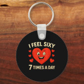 Funny 67 Meme Six Seven Heart Valentine Men Women  Sleutelhanger (Voorkant)