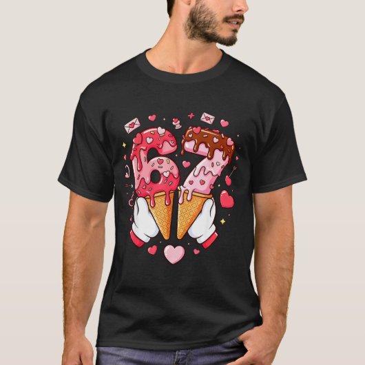 Funny 67 Meme Six Seven Ice Cream Matching Couples T-shirt (Voorkant)