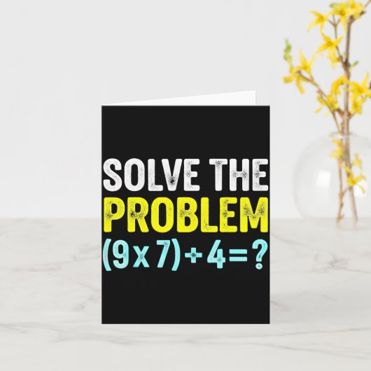 Funny 67 Meme Six Seven Math Teacher Brain-rot Jok Kaart (Gele Bloem)