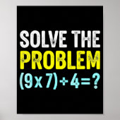 Funny 67 Meme Six Seven Math Teacher Brain-rot Jok Poster (Voorkant)