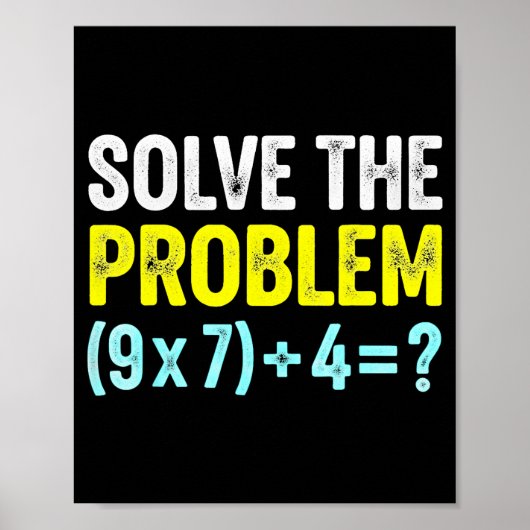 Funny 67 Meme Six Seven Math Teacher Brain-rot Jok Poster (Voorkant)