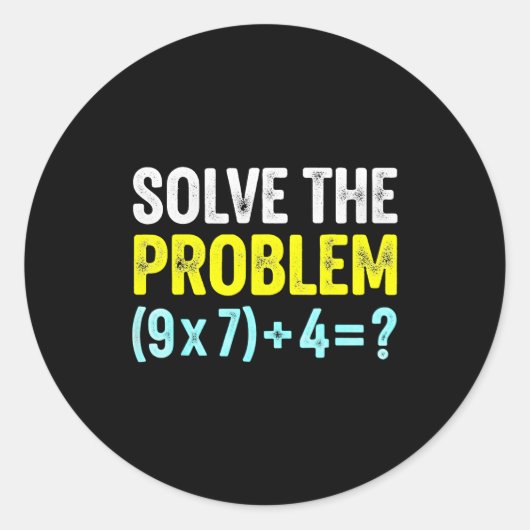 Funny 67 Meme Six Seven Math Teacher Brain-rot Jok Ronde Sticker (Voorkant)