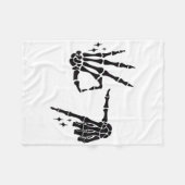 Funny 67 Meme Skeleton Hand 6 7 Halloween Six Seve Fleece Deken (Voorkant (Horizontaal))