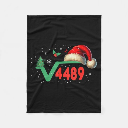 Funny 67 Meme Square Root 4489 Slang Math Teacher  Fleece Deken (Voorkant)