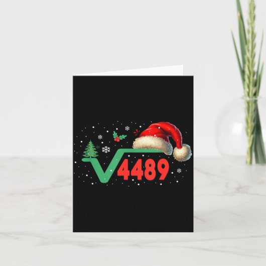 Funny 67 Meme Square Root 4489 Slang Math Teacher Kaart (Voorkant)