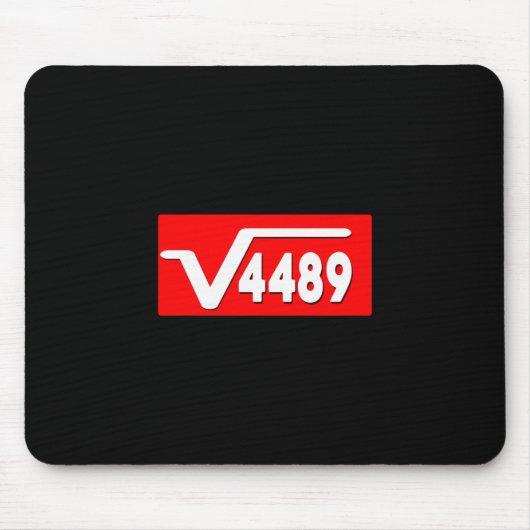 Funny 67 Meme Square Root 4489 Slang Math Teacher Muismat (Voorkant)