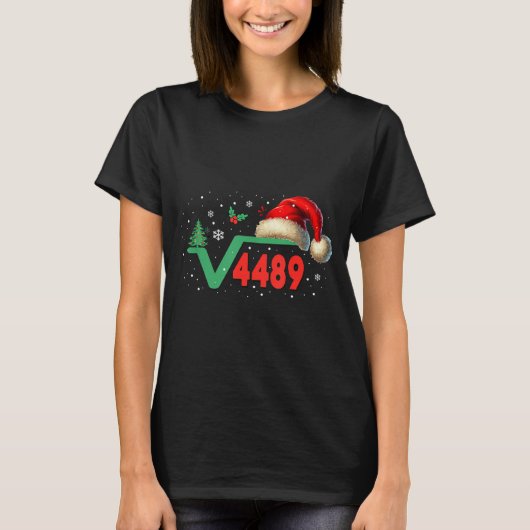 Funny 67 Meme Square Root 4489 Slang Math Teacher  T-shirt (Voorkant)