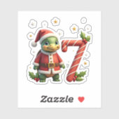 Funny 67 Meme Turtle Christmas PJm Men Women Famil Sticker (Vel)