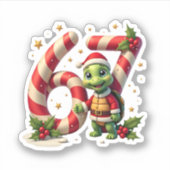 Funny 67 Meme Turtle Christmas PJm Men Women Famil Sticker (Voorkant)
