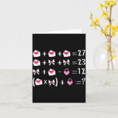 Funny 67 Meme Valentine Math Teacher Bow Six Seven Kaart (Gele Bloem)