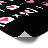 Funny 67 Meme Valentine Math Teacher Bow Six Seven Poster (Hoek)