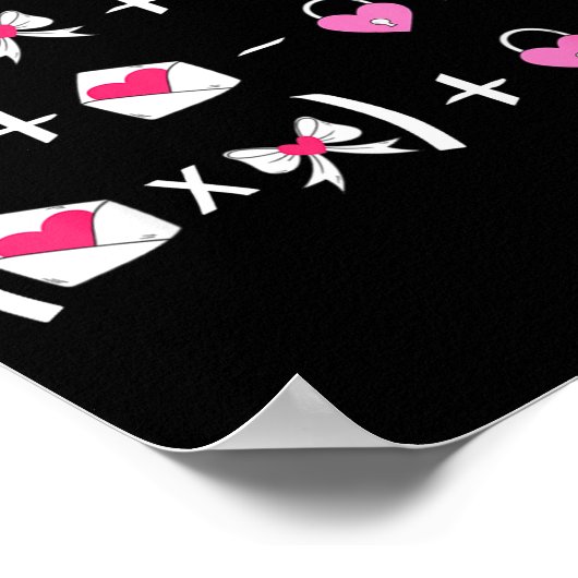 Funny 67 Meme Valentine Math Teacher Bow Six Seven Poster (Hoek)