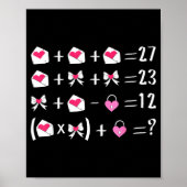 Funny 67 Meme Valentine Math Teacher Bow Six Seven Poster (Voorkant)