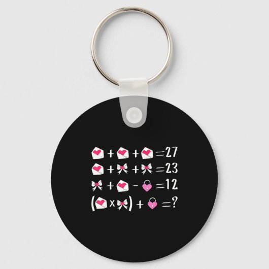 Funny 67 Meme Valentine Math Teacher Bow Six Seven Sleutelhanger (Voorkant)