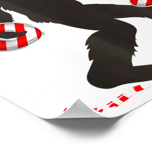 Funny 67 Meme With Bigfoot And Candy Canes Christm Poster (Hoek)