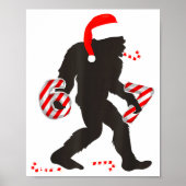 Funny 67 Meme With Bigfoot And Candy Canes Christm Poster (Voorkant)