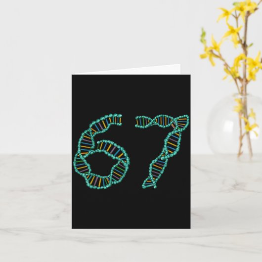 Funny 67 Number Meme Dna Replication Molecular Sci Kaart (Gele Bloem)