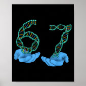 Funny 67 Number Meme Dna Replication Molecular Sci Poster (Voorkant)