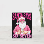 Funny 67 Santa Says Six Seven Christmas Meme Xmas  Kaart (Voorkant)