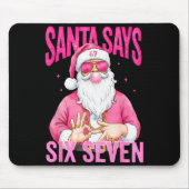 Funny 67 Santa Says Six Seven Christmas Meme Xmas  Muismat (Voorkant)