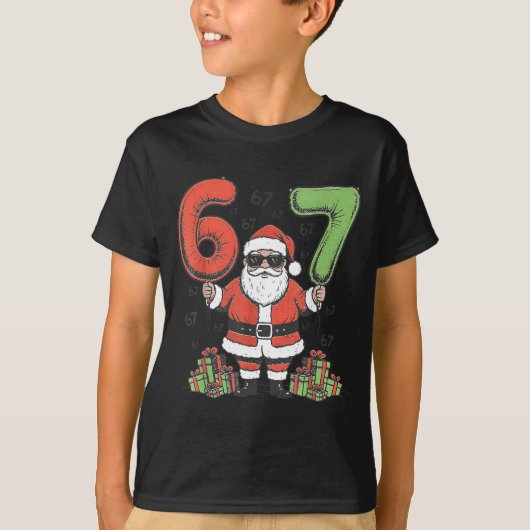Funny 67 Santa Six Seven Christmas 67 Meme Bruh Bo T-shirt (Voorkant)
