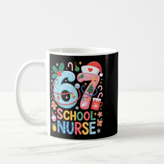 Funny 67 School Nurse Christmas Xmas Meme Holiday  Koffiemok (Links)