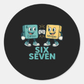 Funny 67 Science Teacher 6 7 Carbon Nitrogen Perio Ronde Sticker (Voorkant)
