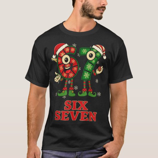 Funny 67 Six Seven 6-7 Italian Christmas Holiday W T-shirt (Voorkant)