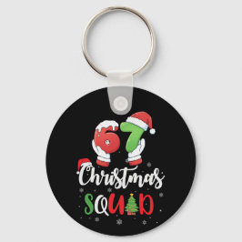 Funny 67 Six Seven Brianrot Christmas Squad Sleutelhanger