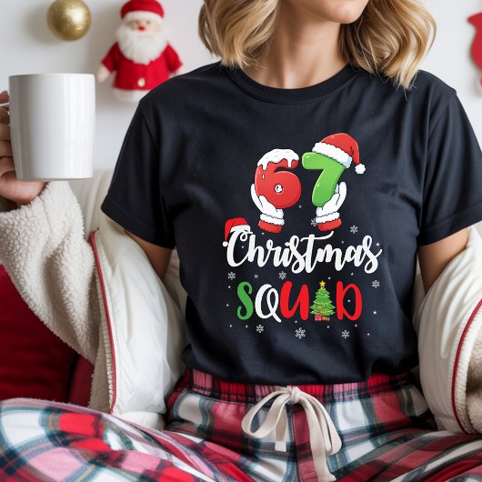 Funny 67 Six Seven Brianrot Christmas Squad T-shirt