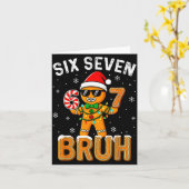 Funny 67 Six Seven Bruh Gingerbread 6 7 Meme Chris Kaart (Gele Bloem)