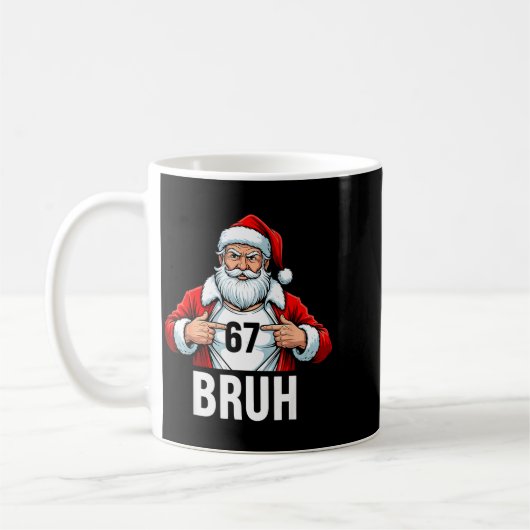Funny 67 Six Seven Bruh Meme Christmas Santa Men W Koffiemok (Links)