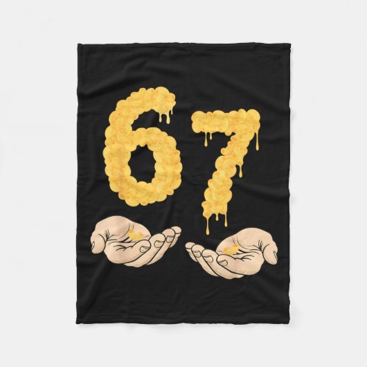 Funny 67 Six Seven Cheesy Mac &amp; Cheese 6 7 Kid Fleece Deken (Voorkant)