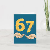 Funny 67 Six Seven Cheesy Mac &amp; Cheese 6 7 Kid Kaart (Voorkant)