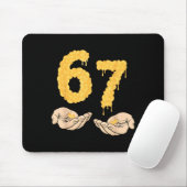Funny 67 Six Seven Cheesy Mac &amp; Cheese 6 7 Kid Muismat (Met muis)