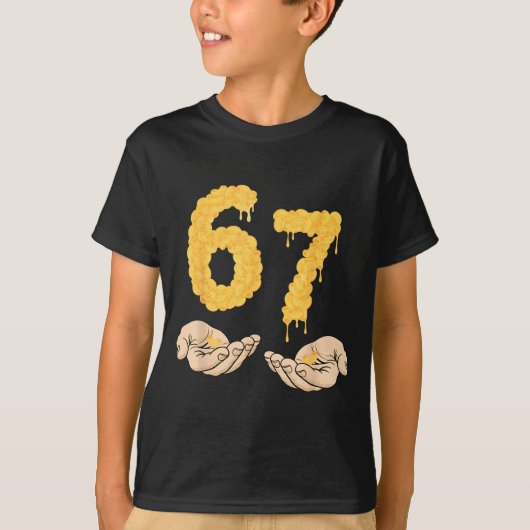 Funny 67 Six Seven Cheesy Mac &amp; Cheese 6 7 Kid T-shirt (Voorkant)